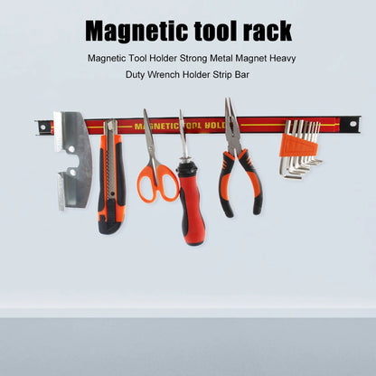 Magnetic Tool Holder Wall Mount Rack – Easy-to-Install Storage Organizer for Garage &amp; Workshop