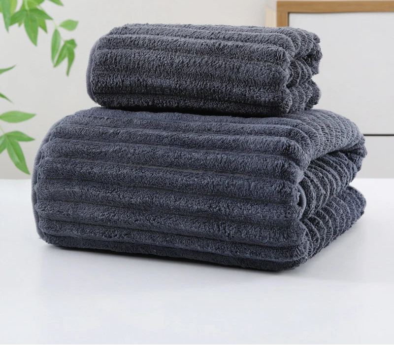 High quality bamboo charcoal coral velvet fiber bath towel