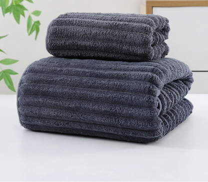 High quality bamboo charcoal coral velvet fiber bath towel