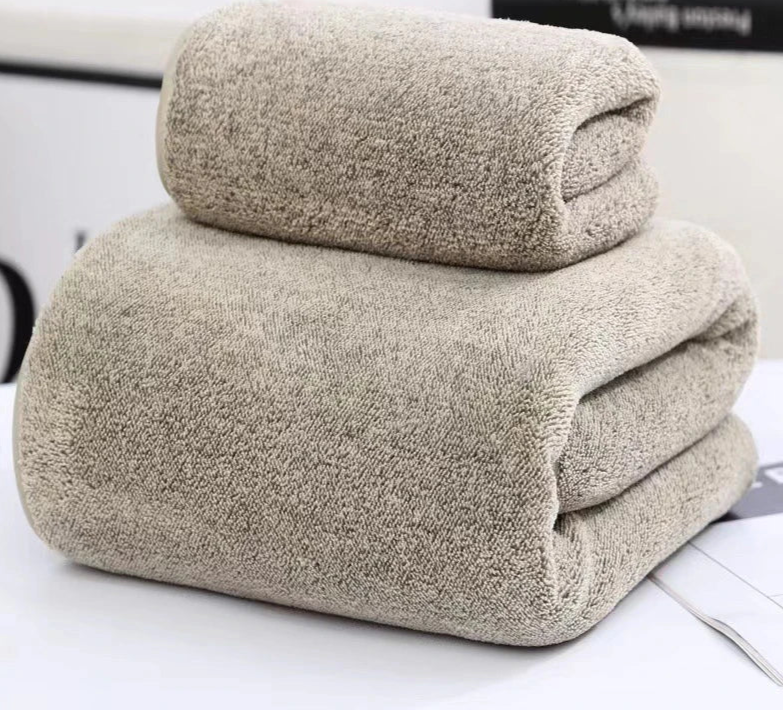 High quality bamboo charcoal coral velvet fiber bath towel