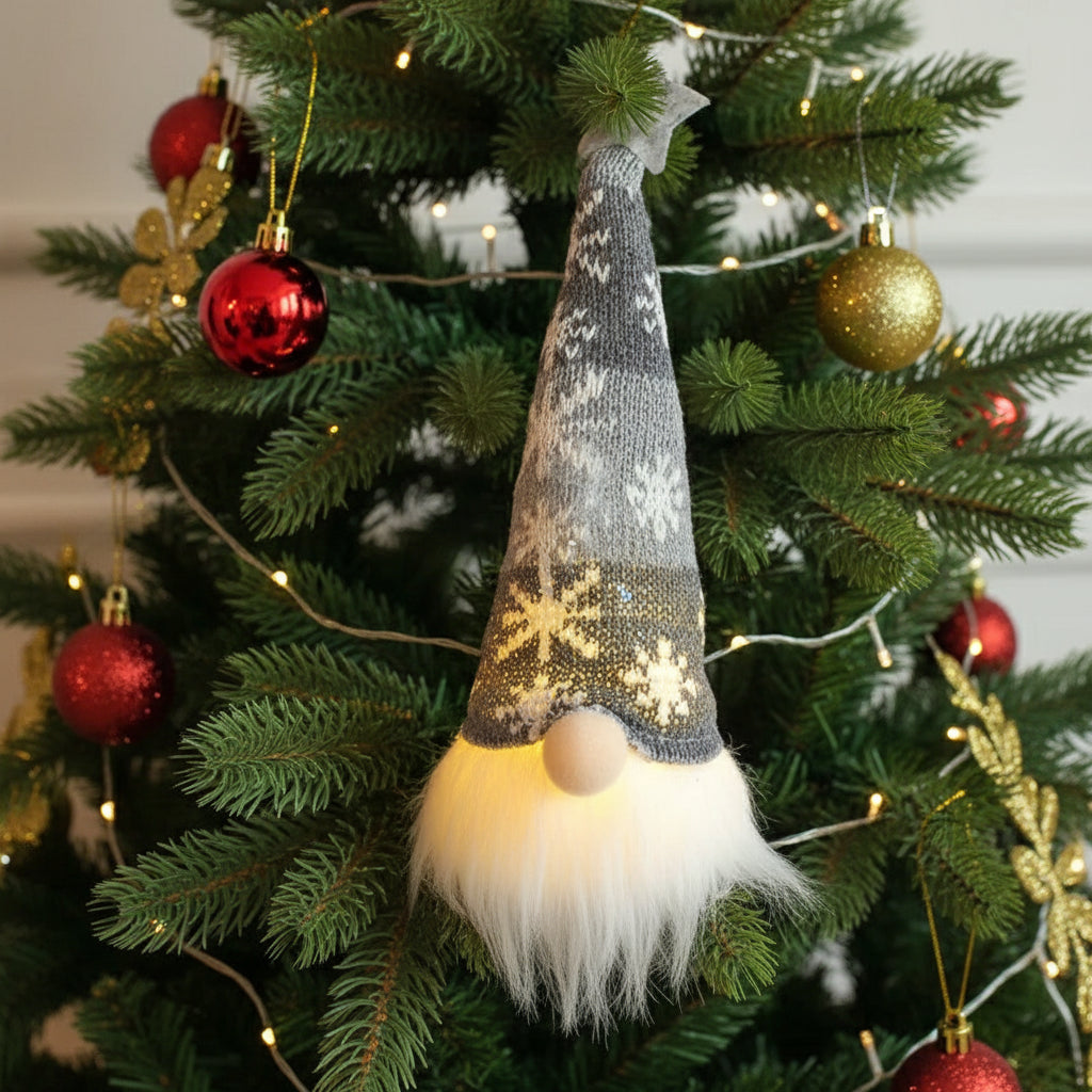 🎄 Christmas Faceless Doll Gnome Ornaments - Housite Grey small