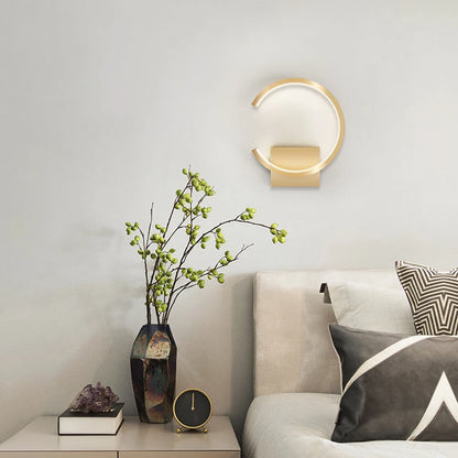Nordic Black White Golden Wall Light