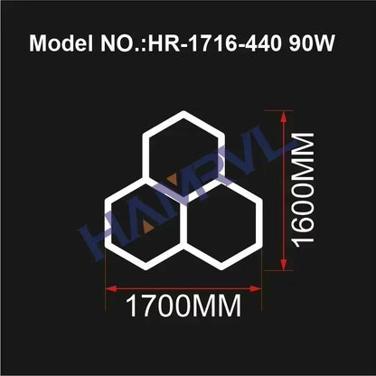 Hexagonal Ceiling Light – Ultra-Bright 6500K LED Light for Barbershop, Garage, Gym & More!