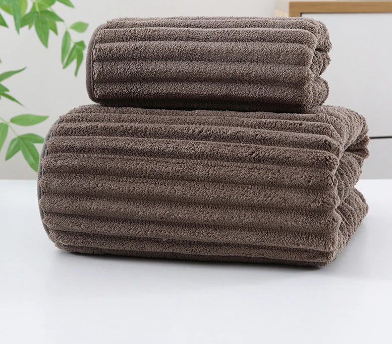 High quality bamboo charcoal coral velvet fiber bath towel