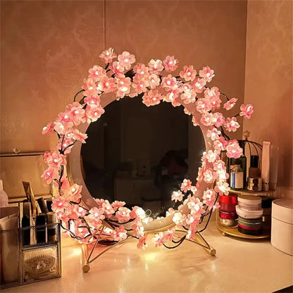 Cherry Blossom 96 LED USB Tree Branch Rattan Lights – 8 Modes Colourful String Lamp