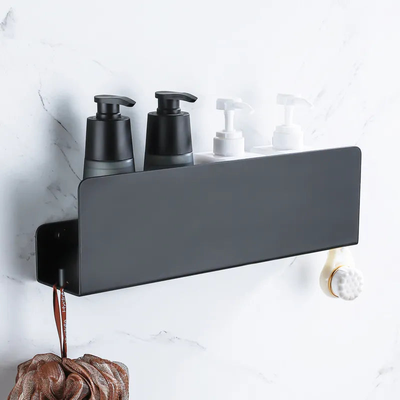 Bathroom Organizer Shelf With Hooks