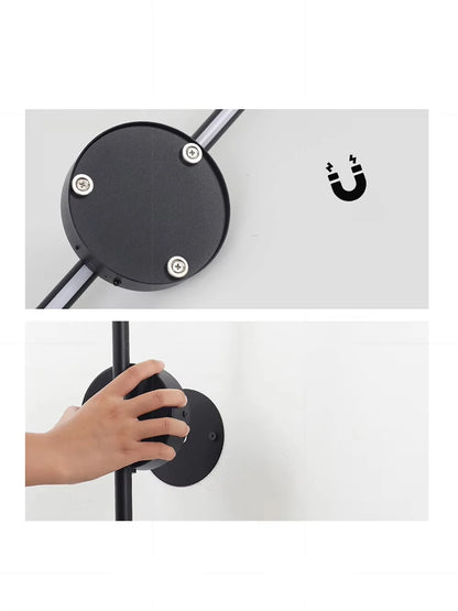 Rechargeable 50cm / 80cm Wireless LED Wall Light – Modern Dimmable Bedside Night Lamp with Remote Control - Housite 50cm / Black / Dimming