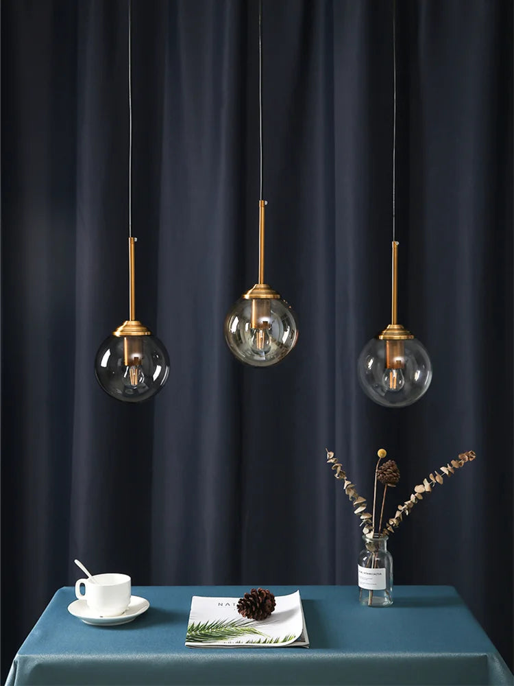 Nordic Modern Glass Ball Island Pendant