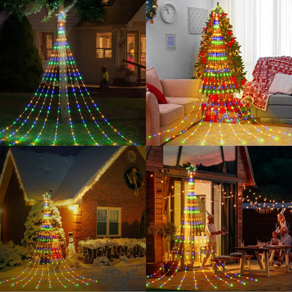 LED Outdoor Christmas Tree Decorations Lights USB 2/3M Waterproof Fairy String Lights 8 Modes Indoor Yard Wedding Party Lighting - Housite White / 2M 192LEDS