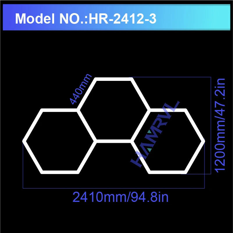Hexagonal Ceiling Light – Ultra-Bright 6500K LED Light for Barbershop, Garage, Gym & More!