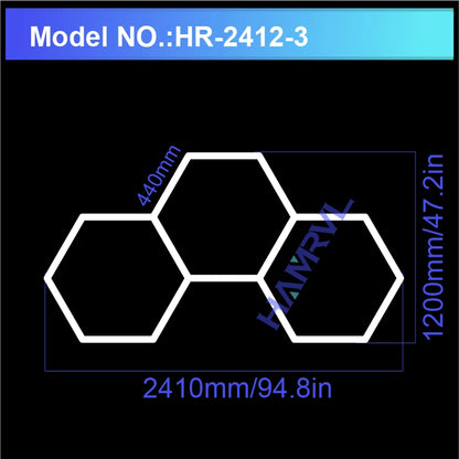 Hexagonal Ceiling Light – Ultra-Bright 6500K LED Light for Barbershop, Garage, Gym & More!