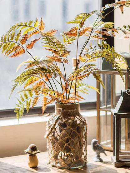 Hand Woven Hemp Rope Glass Vase – Boho Home Decor by Housite