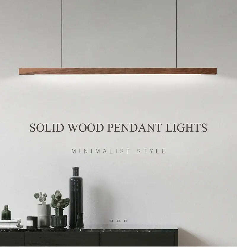 Nordic wood pendant lights with minimalist style, perfect for modern interiors and energy-efficient lighting.