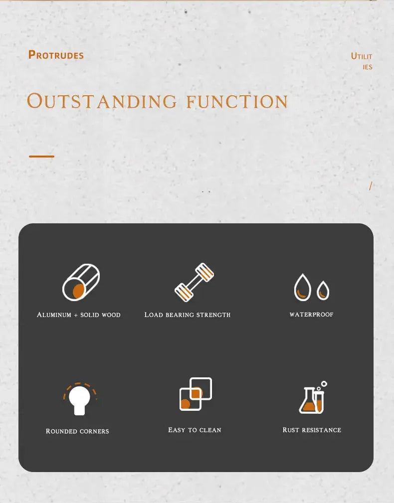 Outstanding function features of Black and white wall mounted bathroom shelves including waterproof and rust resistance.