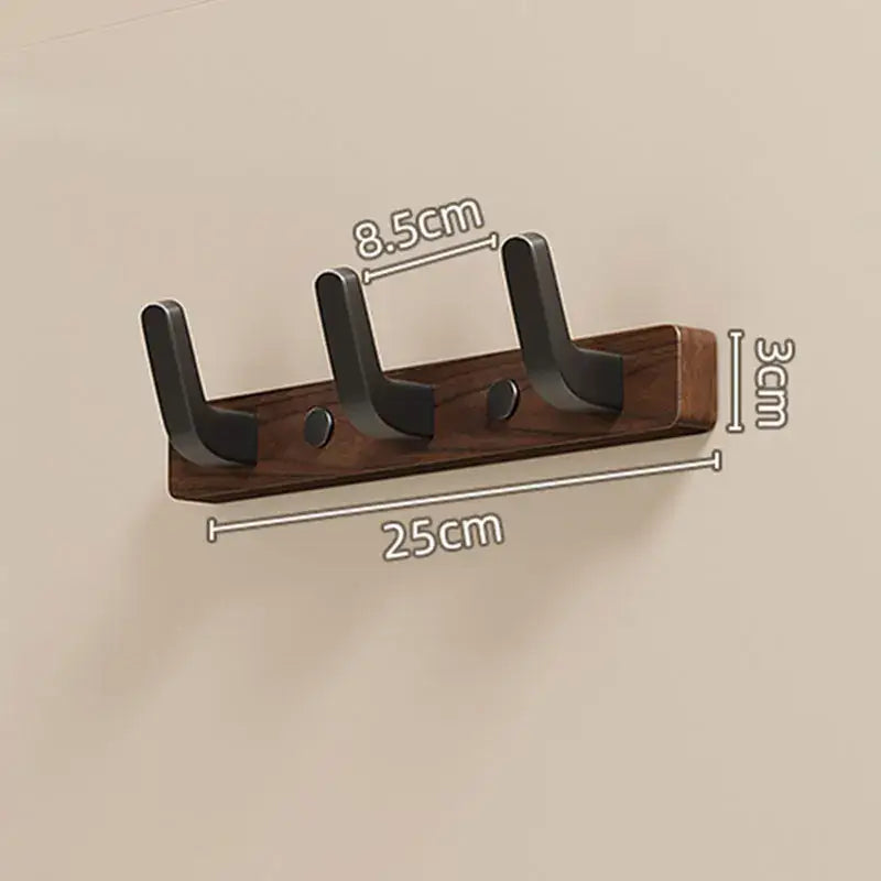 Wood Black Hook by Housite, space-saving towel and clothes hook, modern design, sleek and minimalist for home organization.