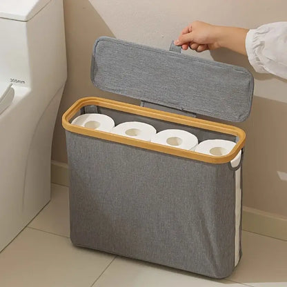 Toilet Paper Storage Basket with Lid – Organize Your Bathroom Essentials