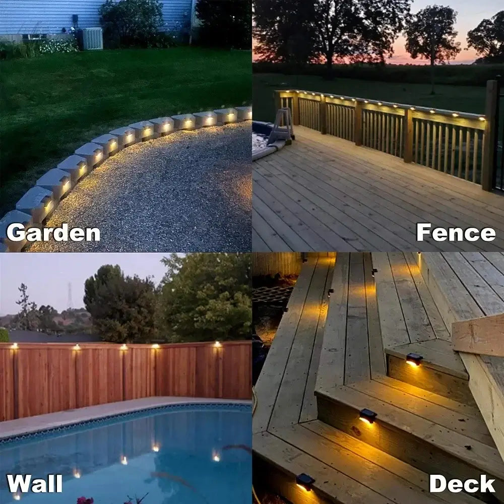 Solar Deck Lights 1-6 Pack – Waterproof LED Solar Lights for Stairs, Pathway, Fence & Patio