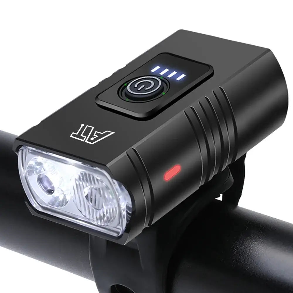 Bike Light T6 LED Rechargeable Bicycle Headlight – Type-C USB, Waterproof MTB Front Lamp, Powerful Night Cycling Flashlight