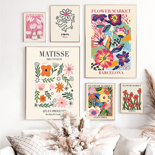 Vintage Henri Matisse/ Keith Herring Canvas Prints-the Housite UK