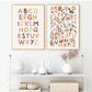 Boho Nursery Alphabet Wall Canvas-the Housite UK