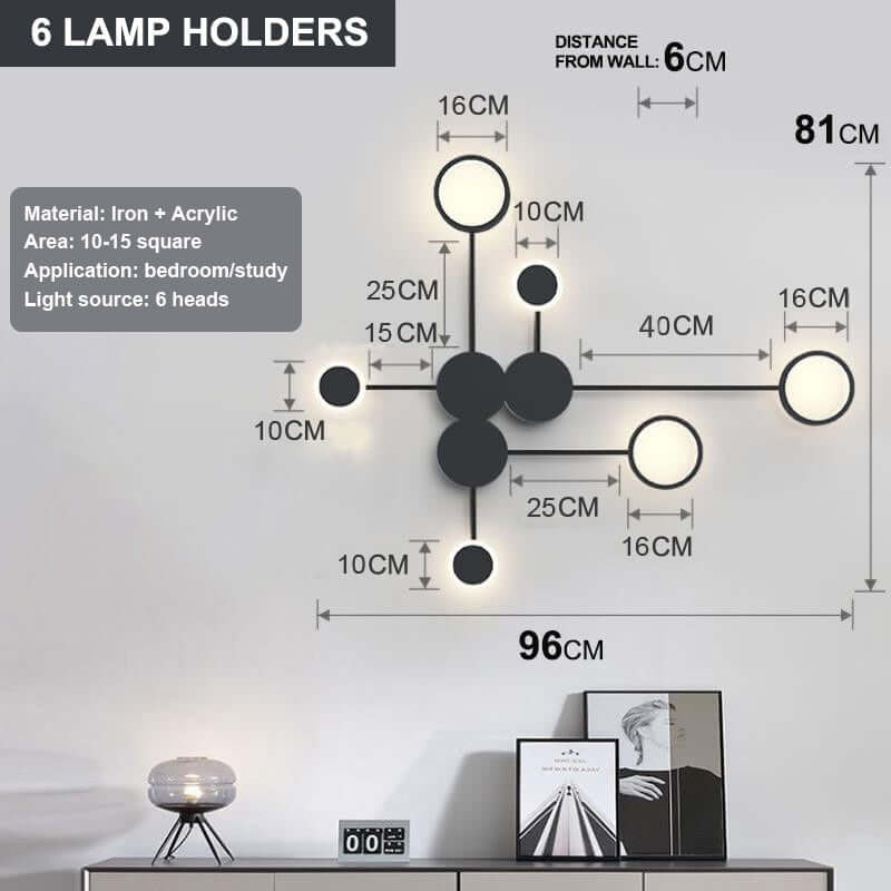 Luminara - Housite 6 heads black / warm