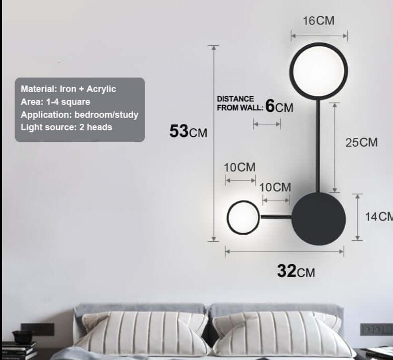 Luminara - Housite 2 heads black / warm