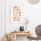 Boho Nursery Alphabet Wall Canvas-the Housite UK