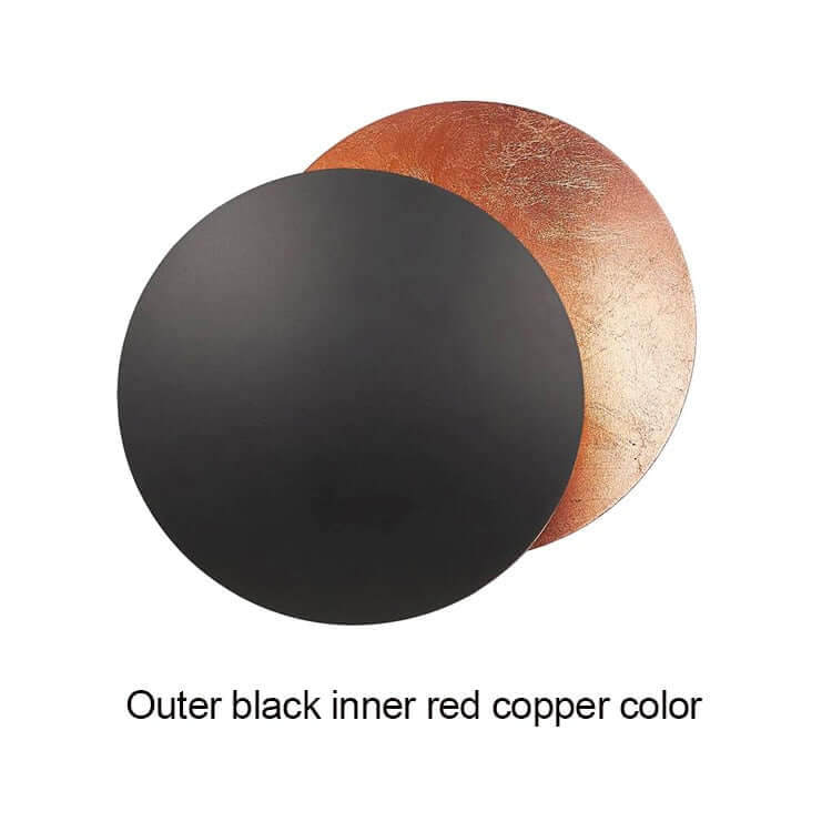 Modern Round Eclipse Wall Lamp – Contemporary LED Lighting Fixture for Home Decor - Housite 0 black Red copper / Warm White (2700-3500K) / diameter 20cm 10W