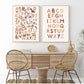 Boho Nursery Alphabet Wall Canvas-the Housite UK