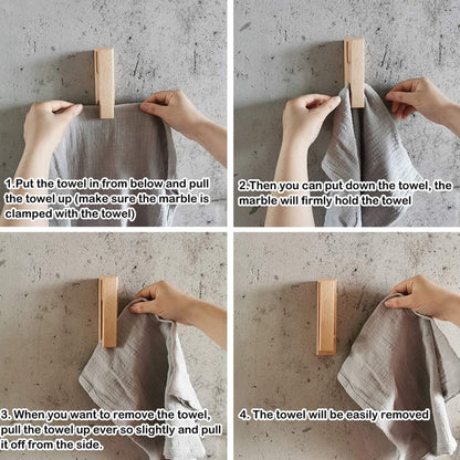 Wooden Towel Hook-0-the Housite UK