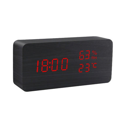 LED Wooden Alarm Clock-0-the Housite UK