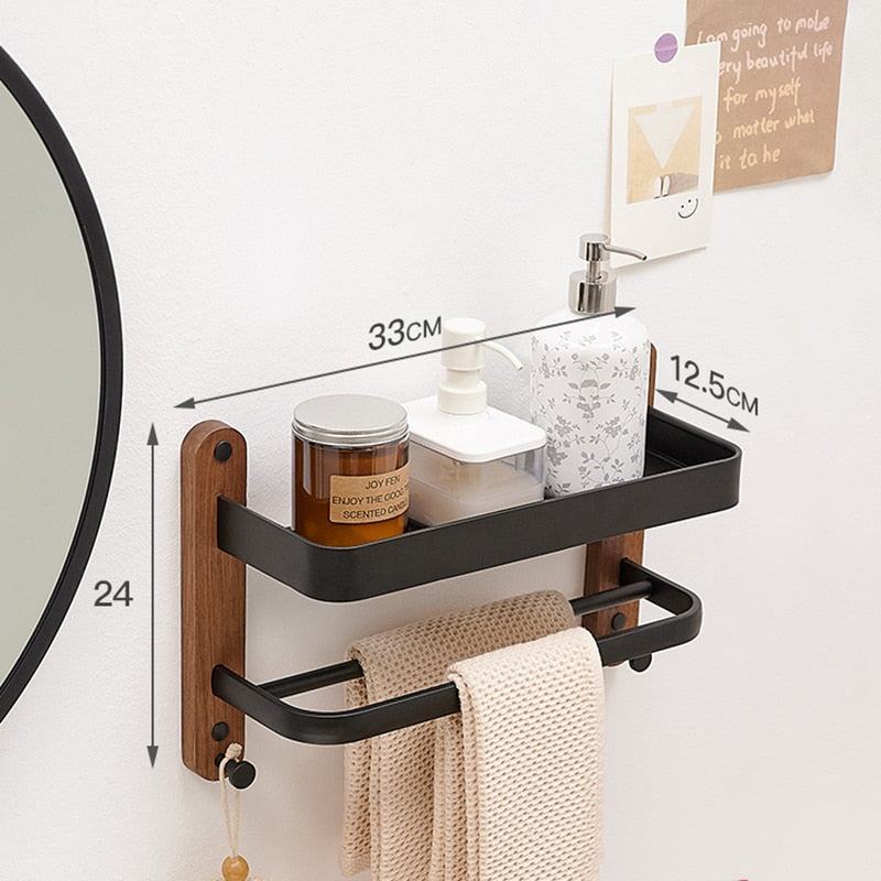 Wood/Metal Bathroom Shelving-0-the Housite UK