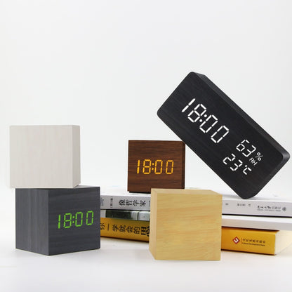 LED Wooden Alarm Clock-0-the Housite UK