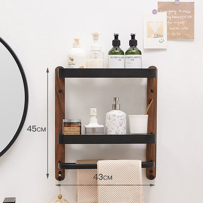 Wood/Metal Bathroom Shelving-0-the Housite UK