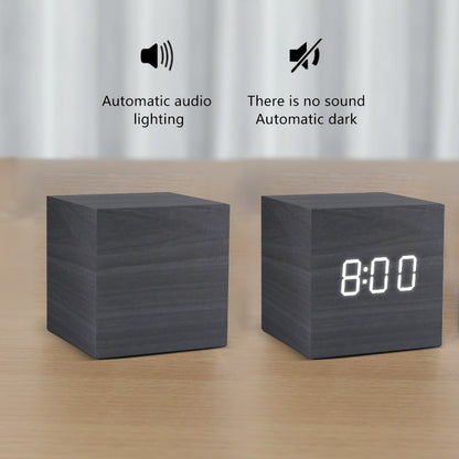 LED Wooden Alarm Clock-0-the Housite UK