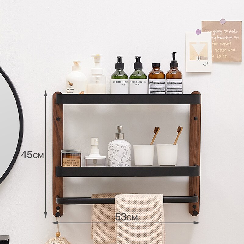 Wood/Metal Bathroom Shelving-0-the Housite UK