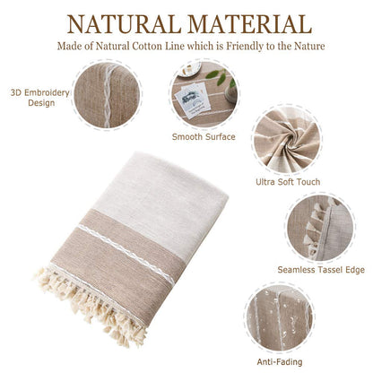 Cotton Linen Tablecloths, Wrinkle Free Anti-Fading-0-the Housite UK