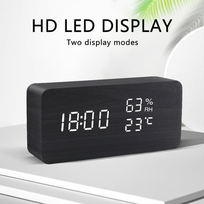 LED Wooden Alarm Clock-0-the Housite UK